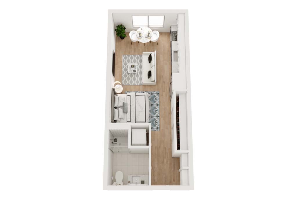 Floor plan layout diagram for 0C - AMI 50% - INCOME RESTRICTIONS APPLY